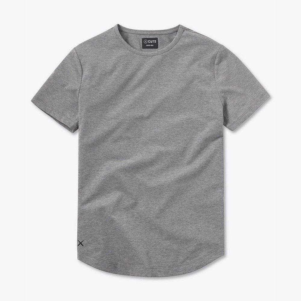 Cuts Clothing AO Curve-Hem tee - Heather Grey